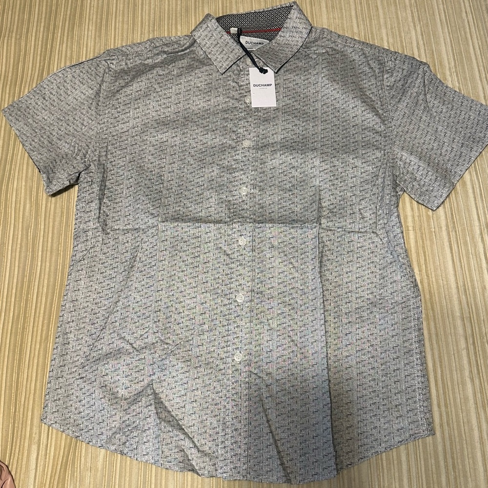 Duchamp London Grey Button Down